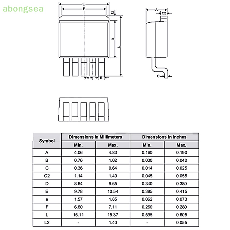 Abongsea Set 5 Chip Chuyển Đổi Nguồn Điện XL4015E1 XL4015 4015 Từ DC TO-263