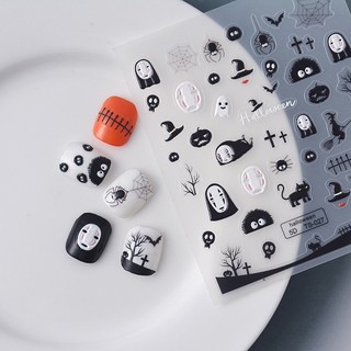 Sticker Nổi Lụa  5D | Vô Diện Đáng Yêu | Hình Dán Móng Tay