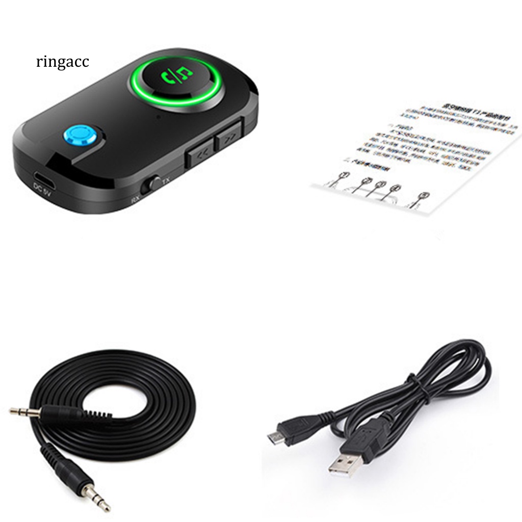 Thiết Bị Nhận Tín Hiệu Bluetooth 5.0 RGA 2 Trong 1 Cho Loa Xe Ô Tô Và Phụ Kiện