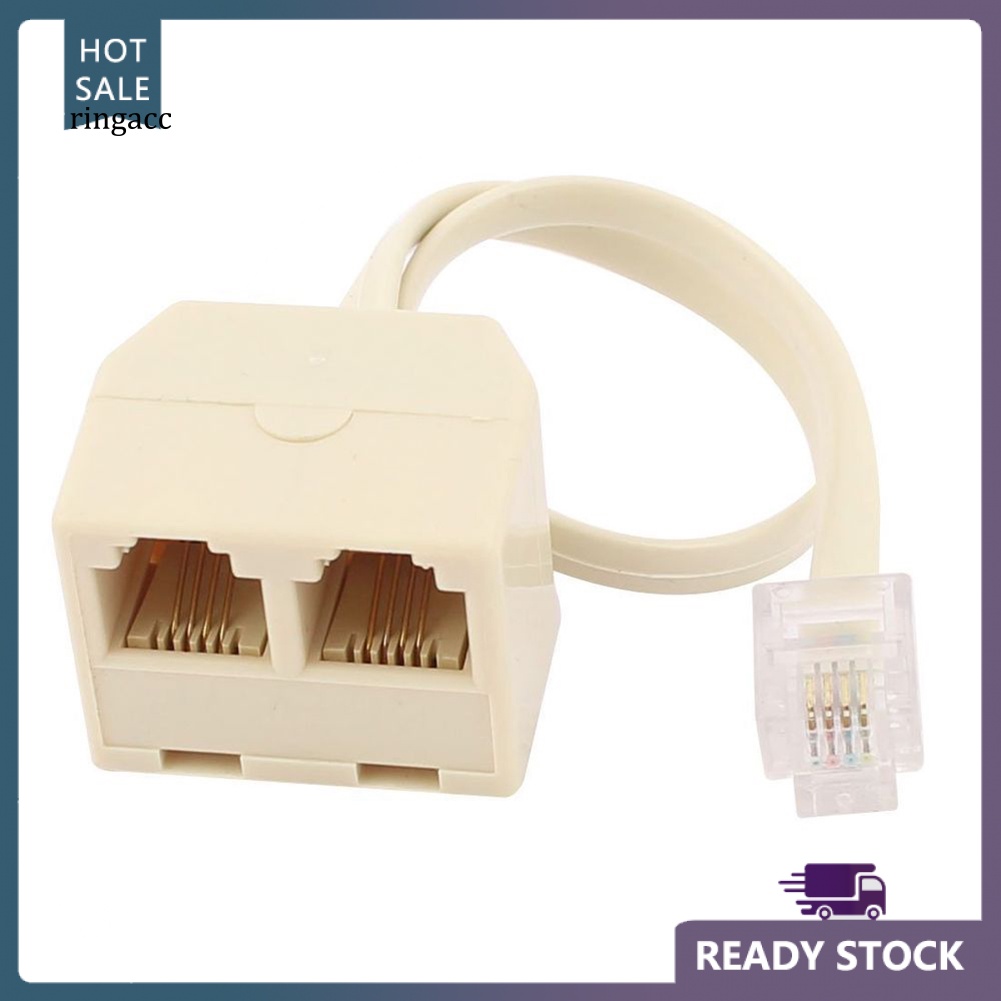 Đầu Chia Jack Cắm RJ11 6P4C 2 Chiều Cho Điện Thoại