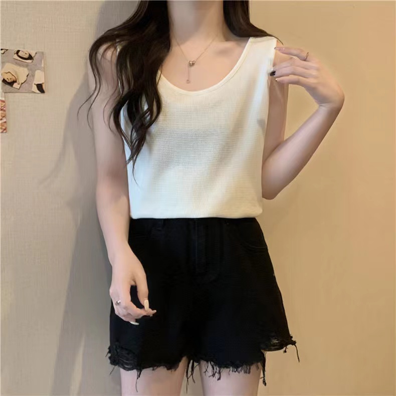 Áo SUXI không tay dáng rộng đơn giản thời trang mùa hè cho nữ