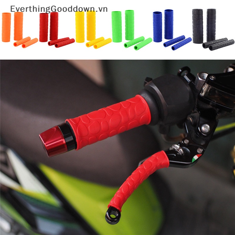 Set 4 Vỏ Bọc Tay Lái Xe Máy Bằng Silicon Cao Su Mềm