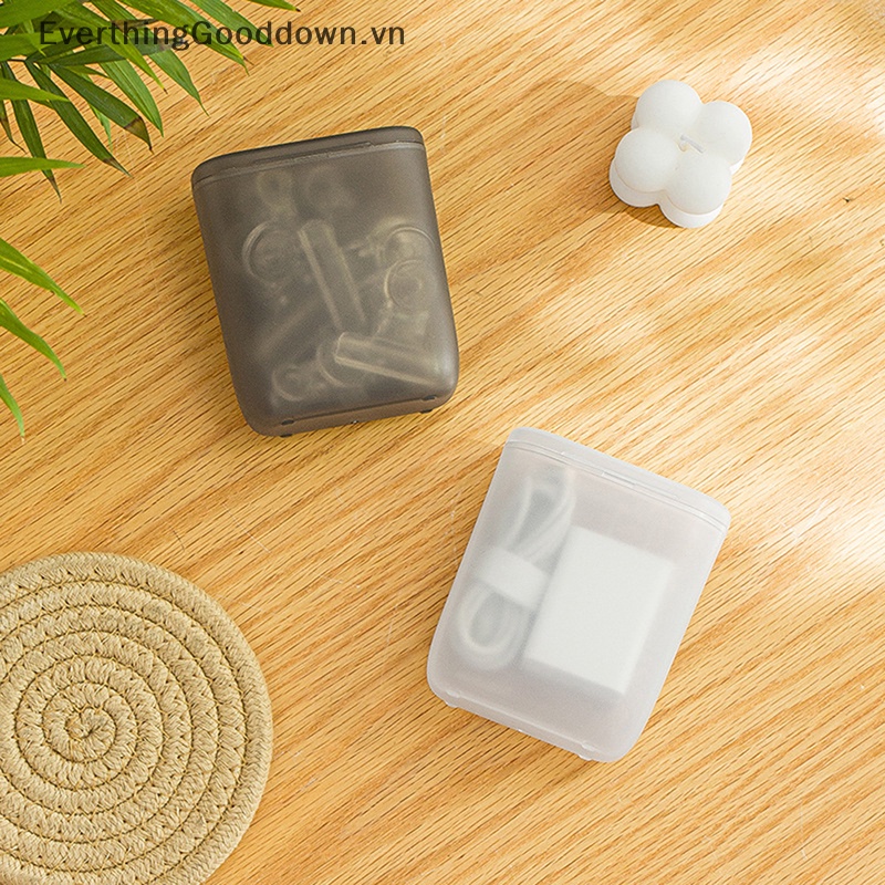 Everthinggooddown Hộp Đựng Dây Cáp Tai Nghe Trang Sức Đồng Xu Đi Du Lịch vn