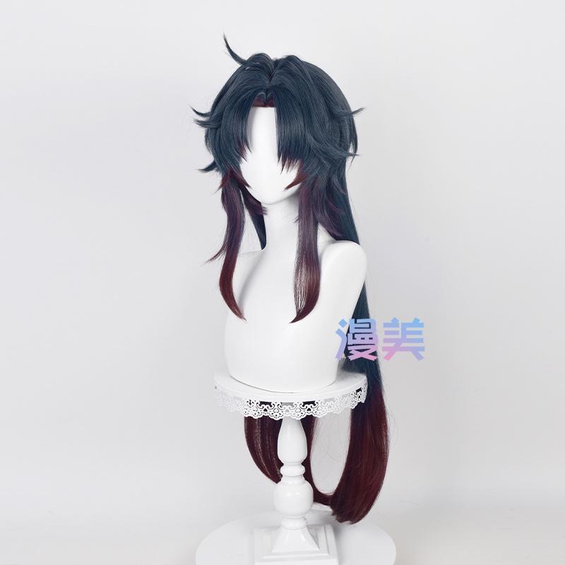 Game Honkai: Star Rail Blade Cosplay Wig 100cm Long Straight Gradient Wigs Heat Resistant Synthetic Wigs