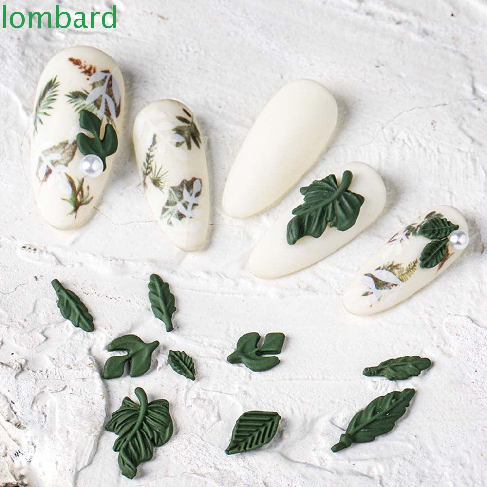 Phụ Kiện Trang Trí Móng Tay Hình Lá Cây Bằng Kim Loại Tinh Tế DIY