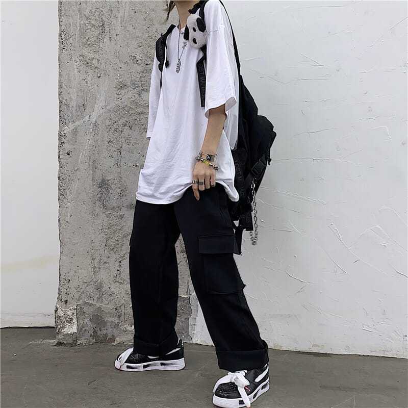 Quần ống rộng Lưng Cao Thiết Kế Mới Đơn Giản Thời Trang Mùa Hè Dành Cho Nữ