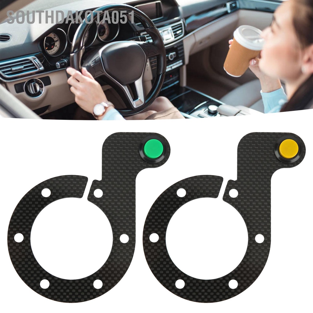 Southdakota051 Bọc Vô Lăng Nút Sừng 6 Lỗ Sợi Carbon Cảm Ứng Thoải Mái Nhạy Thay Thế Cho MOMO