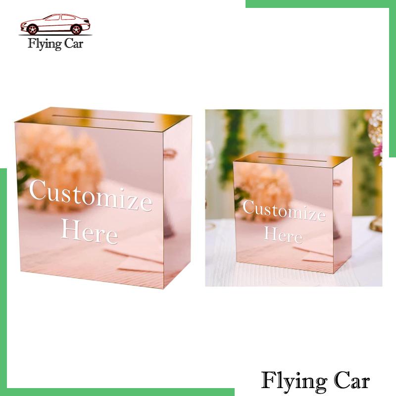 Hộp Đựng Tiền / Thẻ Bằng Acrylic Trong Suốt Cỡ Lớn Lzdjfmy2 Tiện Dụng Cho Tiệc Cưới