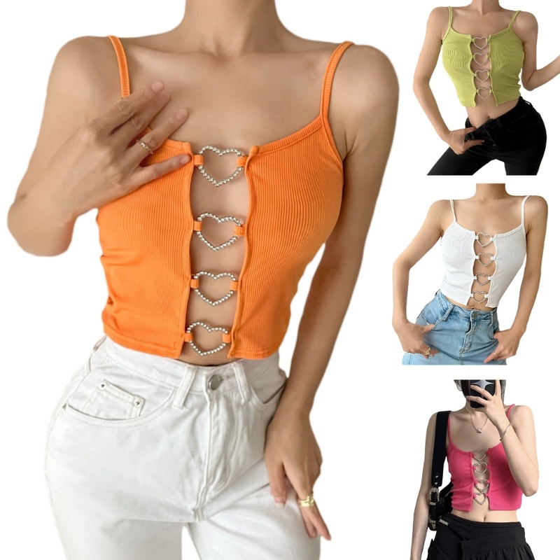 Áo Croptop Sát Nách Màu Trắng Quyến Rũ Thời Trang Mùa Hè Cho Nữ