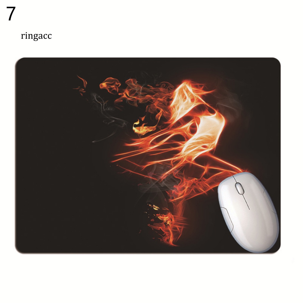 Tấm Lót Chuột Bằng Cao Su Mềm Chống Trượt Họa Tiết Ngọn Lửa Cho Laptop