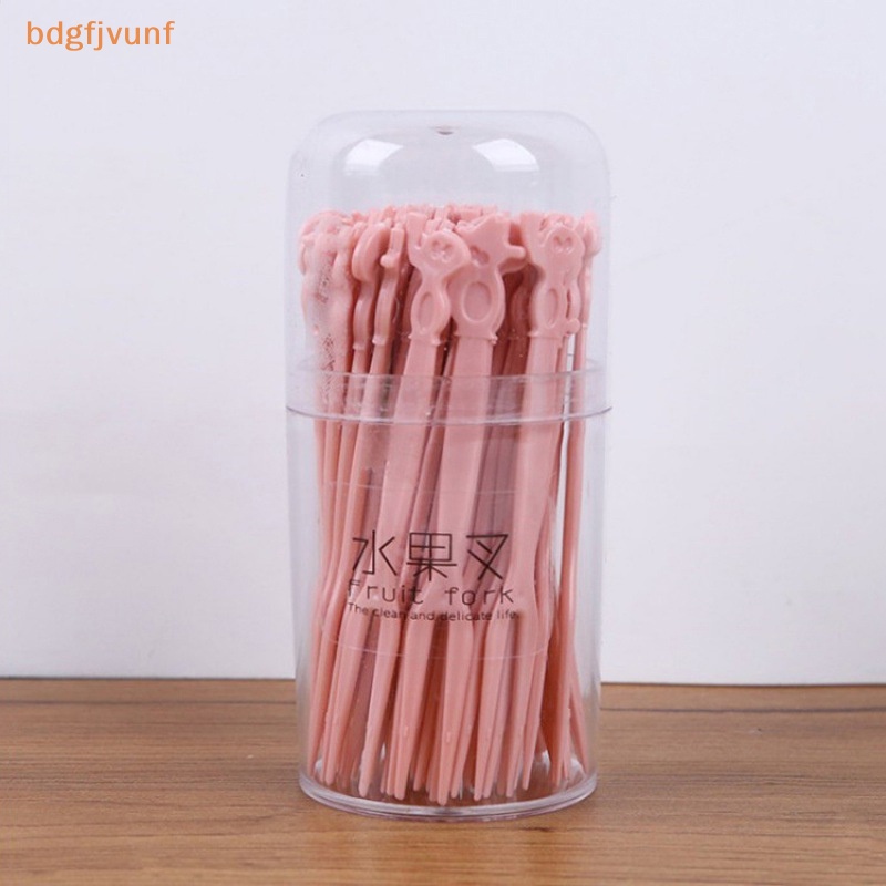 Set 50 Nĩa Ăn Trái Cây Tráng Miệng Hình Động Vật Mini Dễ Thương