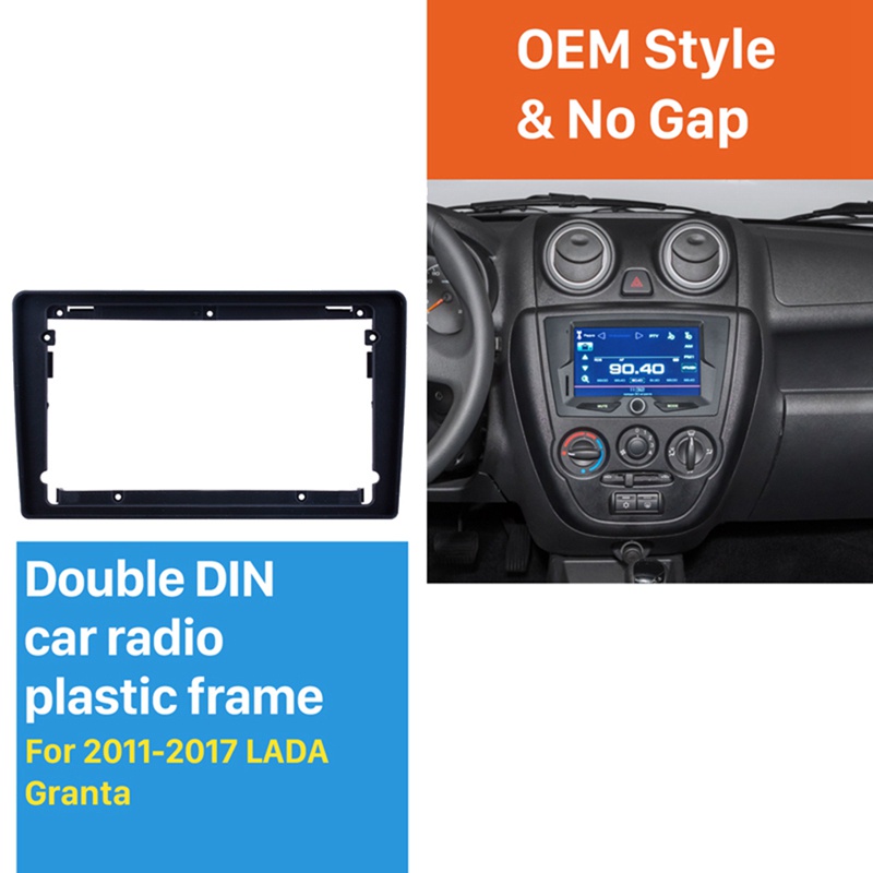 Điều khiển ô tô 2Din 9 Inch Fascia Audio Frame Bảng điều khiển âm thanh nổi Radio cho Lada Granta 2011-2017 Fascia Frame