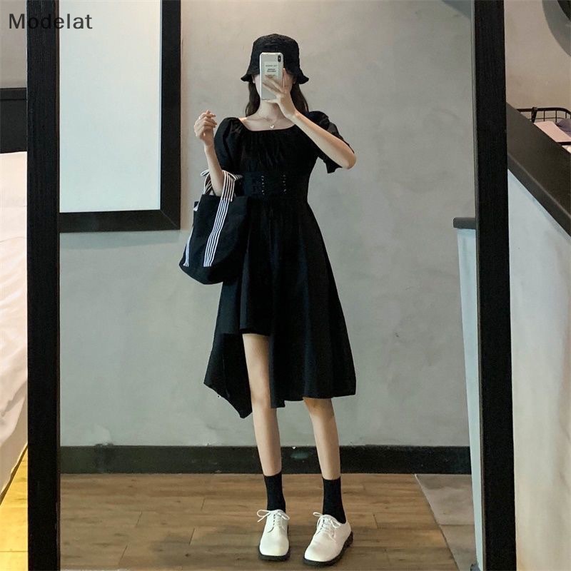 Đầm Midi Tay Ngắn Y2k Thời Trang Mùa Hè Cho Nữ