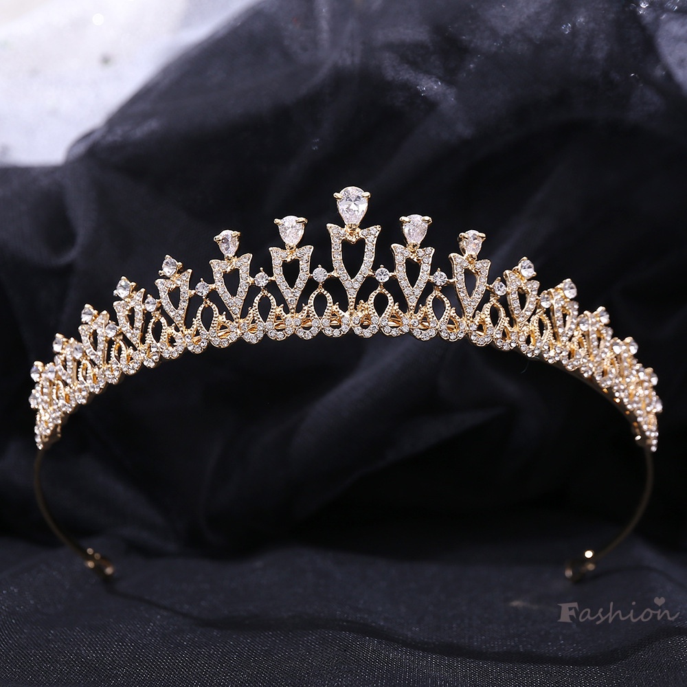 Cài Tóc Hình Vương Miện Đính Đá Sang Trọng Cho Cô Dâu