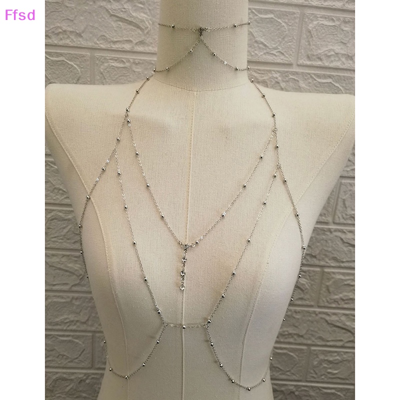 Luimo Dây Chuyền body chain Bằng Kim Loại Đính Pha Lê Quyến Rũ Thời Trang Cho Nữ