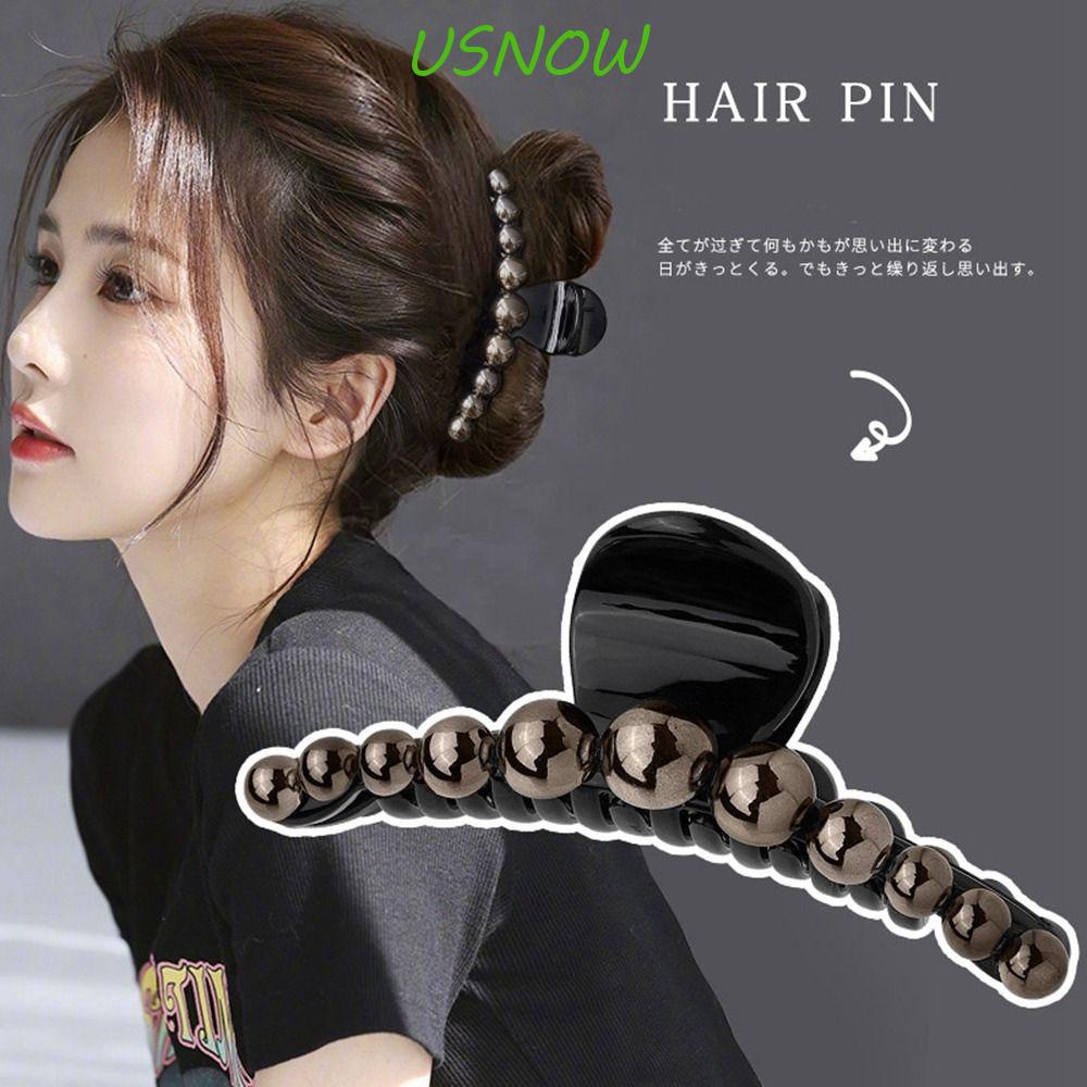 Kẹp Tóc Màu Đen Đính Hạt Ngọt Ngào Xinh Xắn Cho Nữ