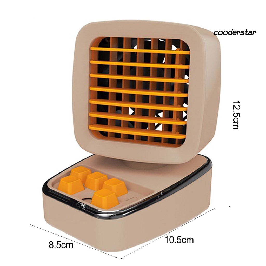 Quạt Điều Hòa Không Khí Mini 3 Tốc Độ Yên Tĩnh Kèm Sạc USB Tiện Dụng Cho Gia Đình