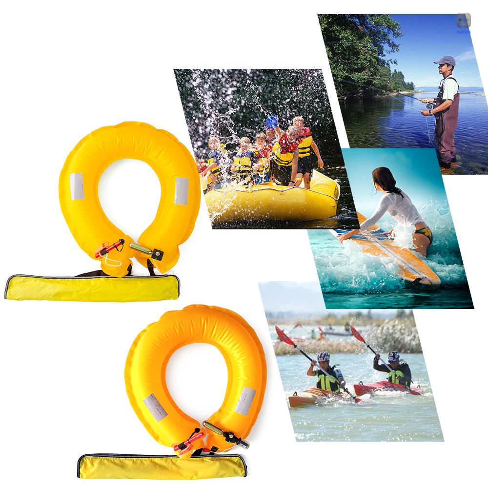 Phao Cứu Sinh Tự Động Bơm Hơi Kèm Băng Keo Phản Quang Chuyên Dụng Cho Chèo Thuyền Kayak / Câu Cá