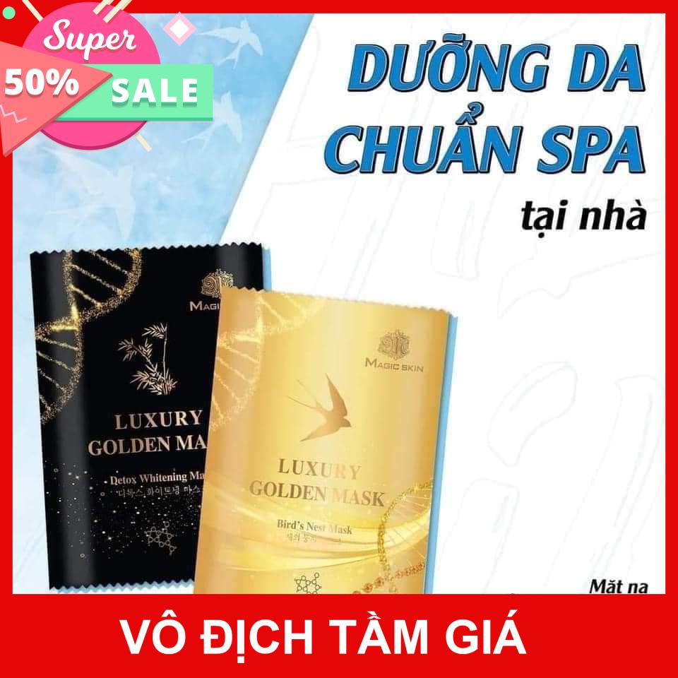 [1 GÓI 3 LẦN ĐẮP] MẶT NẠ THẢI ĐỘC HÚT CHÌ LUXURY GOLDEN MASK - Ủ YẾN THẢI ĐỘC MAGIC SKIN MAGICSKIN