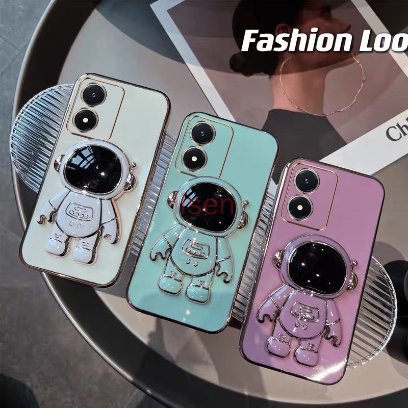 Ốp lưng Vivo Y02S Ốp Điện Thoại Có Giá Đỡ Hình Phi Hành Gia Cho Vivo Y02S / Y02 / Y16 / Y22 / Y22S / Y35 / Y21 / Y21S / Y33S / Y33T / Y21T / T1X / Y15S / Y01 / Y20 / Y12S / Y12A /Y20S G YHY