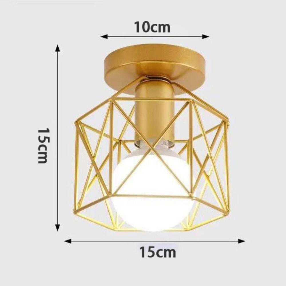 YVE Đèn Treo Trần Nhà Dạng Lồng Kim Loại Phong Cách Cổ Điển