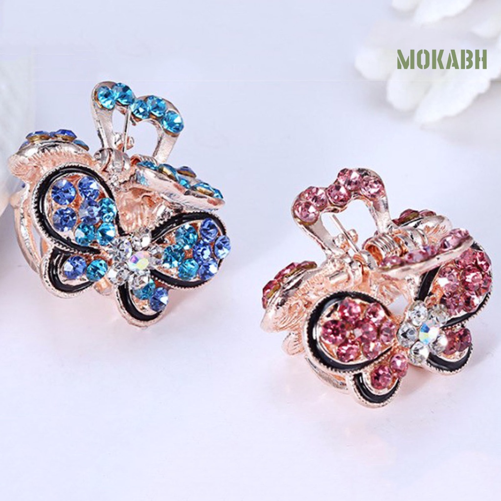 Kẹp Tóc Hình Hoa / Bướm Đính Đá Lấp Lánh Thời Trang Cho Bé