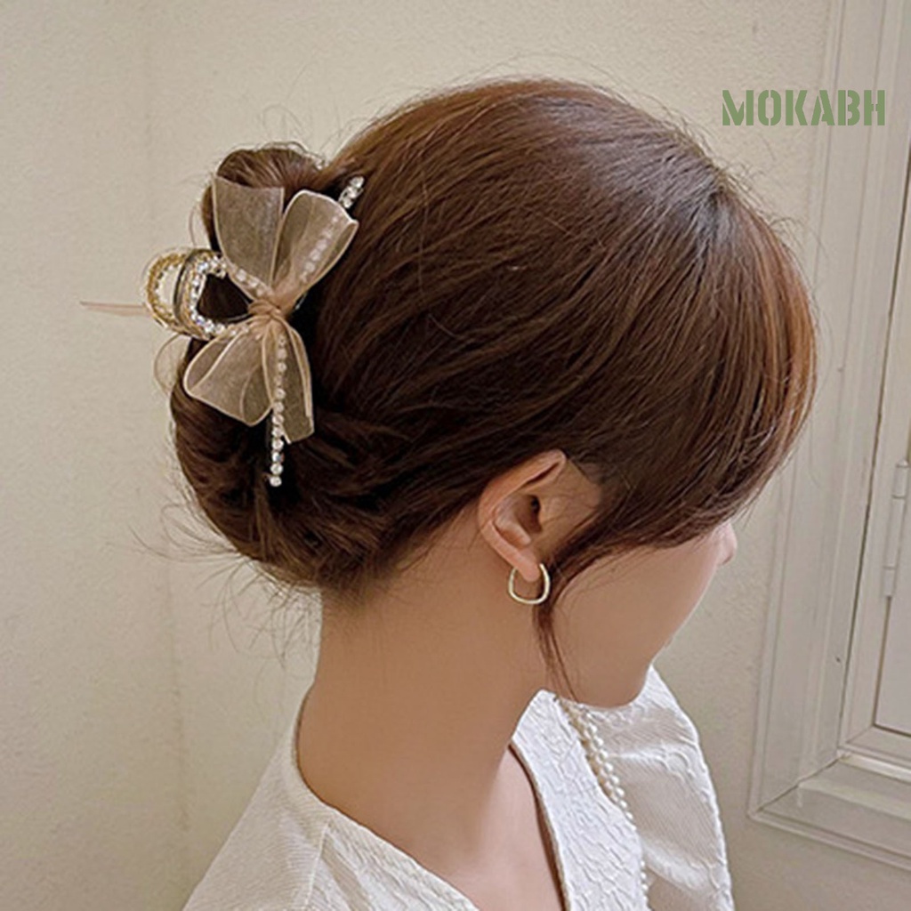 Kẹp Tóc Hình Nơ Đính Đá Màu Sắc Tươi Sáng Thanh Lịch