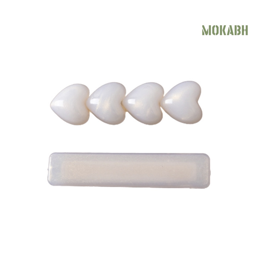 1 Cặp Kẹp Tóc Hình Trái Tim Màu Gradient Trong Suốt Gọn Nhẹ Chống Trượt