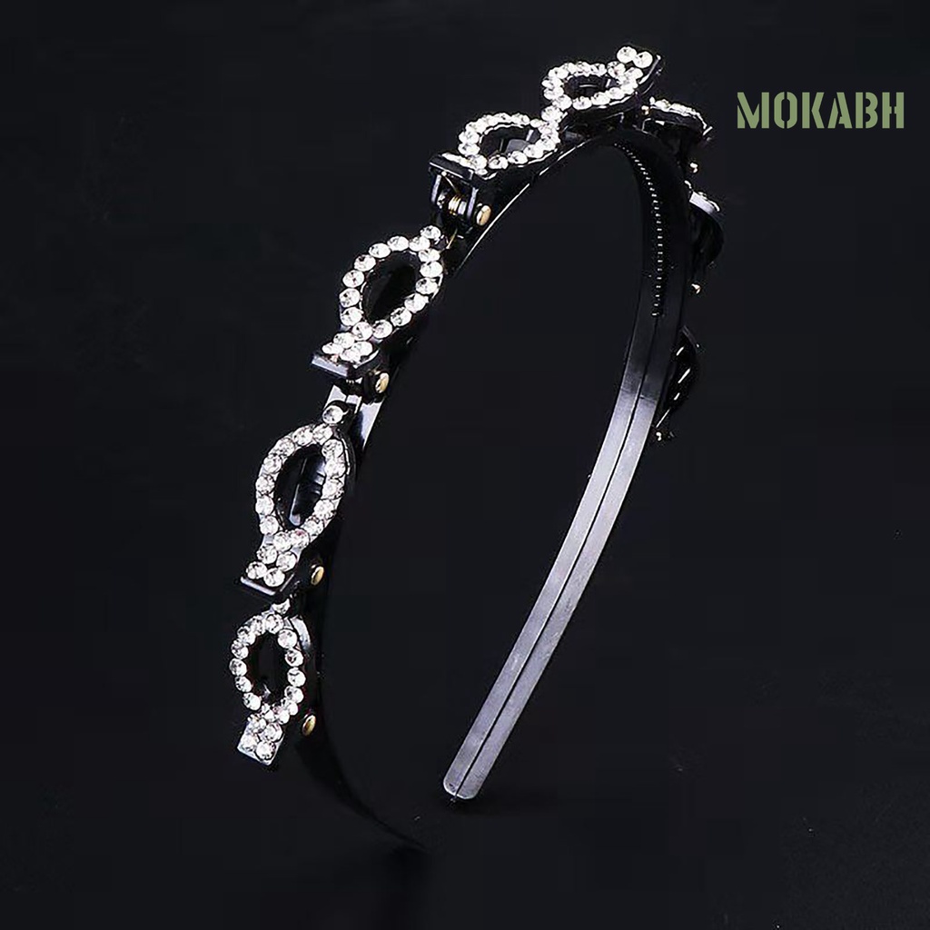 Băng Đô Cài Tóc Bằng Acrylic Đính Đá Lấp Lánh Dễ Thương Chống Trượt Thời Trang Cho Nữ