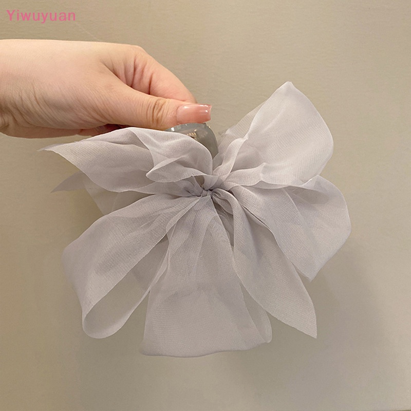 Kẹp Tóc Dạng Nơ Lưới Kiểu Dáng Thanh Lịch Dành Cho Nữ / Bé Gái / < Yiwuyuan > Kẹp Tóc Đuôi Ngựa