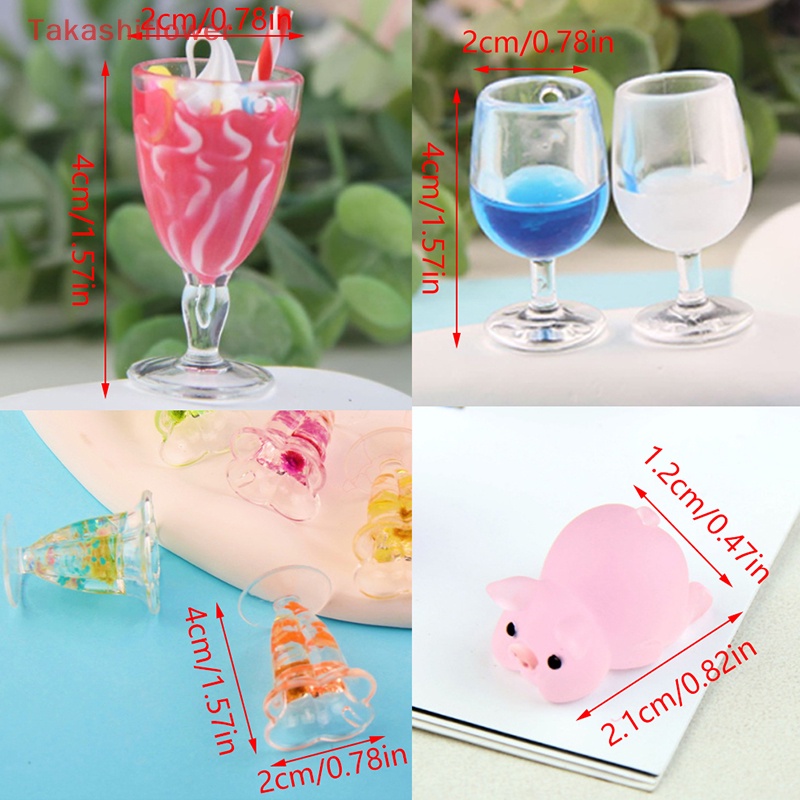 Set 5 / 6 / 10 Mô Hình Ly Rượu Mini Bằng Resin Polymer