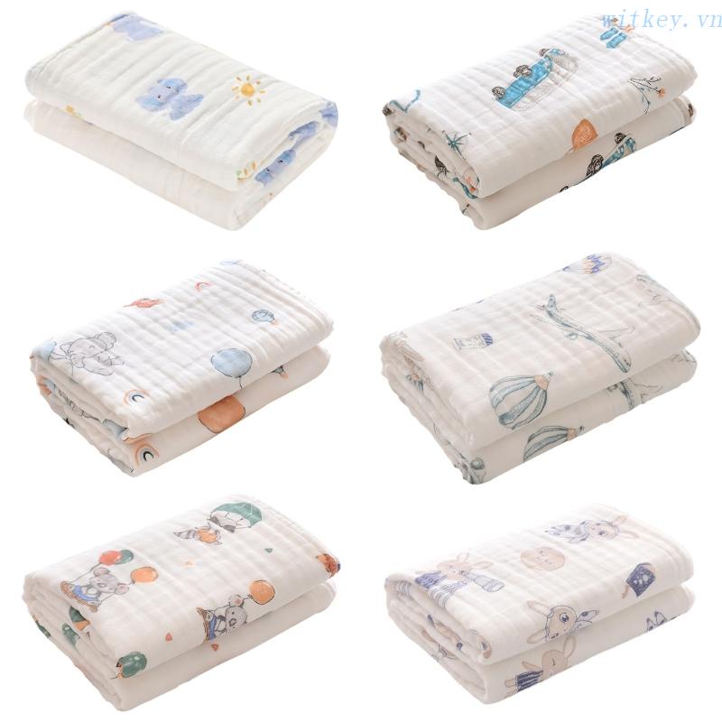 Khăn Tắm Cotton Thấm Hút Mồ Hôi Siêu Mềm Mại Cho Bé Sơ Sinh