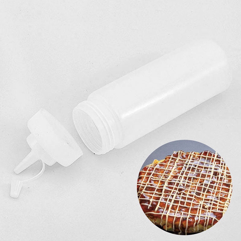 Bình Đựng Gia Vị Dạng Bóp Bằng Nhựa Màu Trắng 5 * 19cm 8-24oz 8-24oz