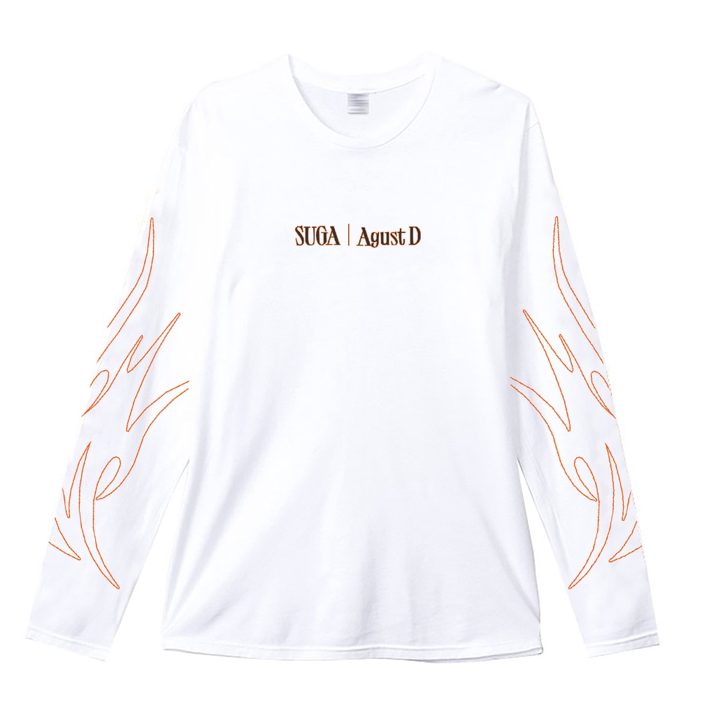 Áo Thun Cotton Tay Dài Dáng Rộng In Chữ JIMIN SUGA Agust D TOUR Dday Merch