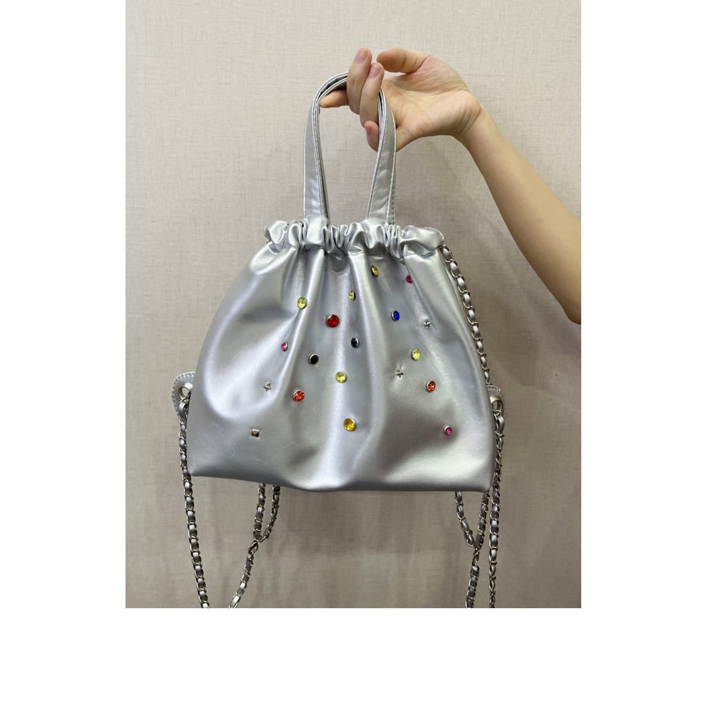 Ba Lô Dây Rút Đính Đá Nhiều Màu Sắc