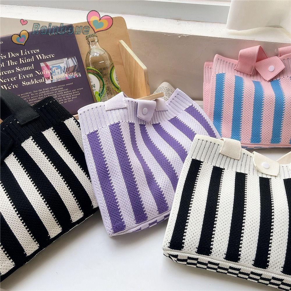 Túi Đeo Chéo Sọc Cầu Vồng Thời Trang Hàn Cho Nữ