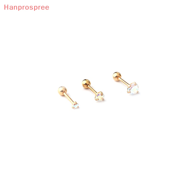1 Khuyên Tai Xoắn Ốc Đính Đá Zircon Nhiều Màu Cho Nữ