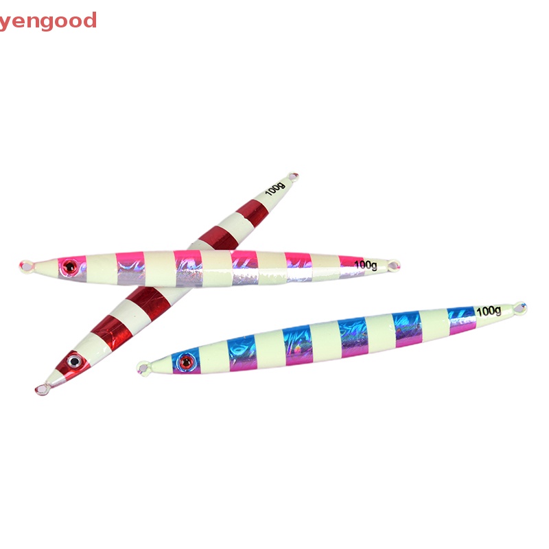 Mồi Câu Cá Giả Bằng Kim Loại Phát Sáng Trọng Lượng 100g