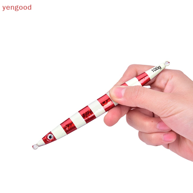 Mồi Câu Cá Giả Bằng Kim Loại Phát Sáng Trọng Lượng 100g