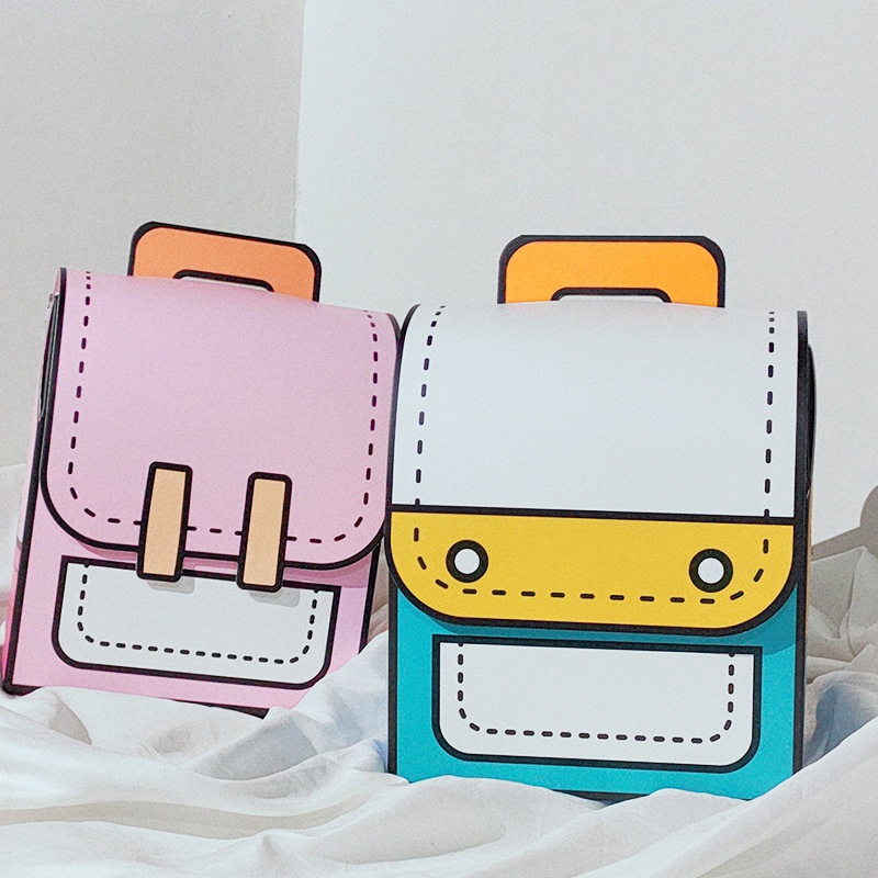 Túi Giấy Đựng Đồ Ăn Vặt In Hình Hoạt Hình Sáng Tạo Siêu Bền Cho Trẻ Em DIY