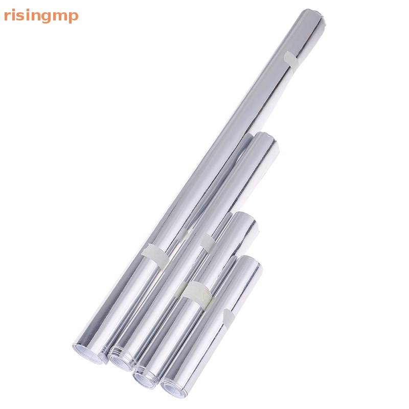 [risingmp] Đề Can vinyl Mạ chrome Bạc Bóng Tráng Gương Có Thể Kéo Dài Cho Xe Hơi