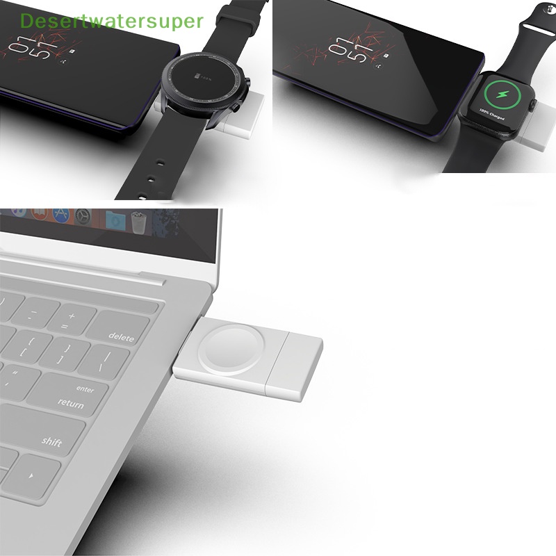 Sạc Đồng Hồ Đeo Tay 2 Trong 1 Cổng USB / Type C