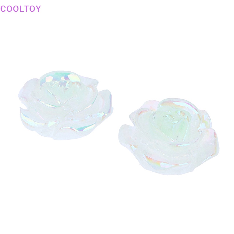 Bộ 2 Mô Hình Hoa Hồng Dạ Quang Mini Bằng Nhựa Resin Trang Trí Nhà Cửa Sân Vườn DIY