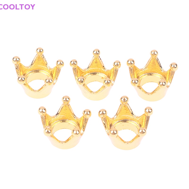 Set 5 Vương Miện Kim Loại Mini Trang Trí Nhà Búp Bê