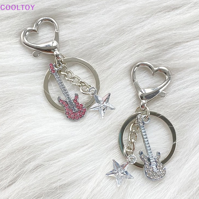 Cooltoy Móc Khóa Harajuku Y2k Mặt Hình Đàn Ghi Ta Trái Tim Ngôi Sao Ngọt Ngào Thời Trang Vintage Làm Quà Tặng Mới Cho Nữ