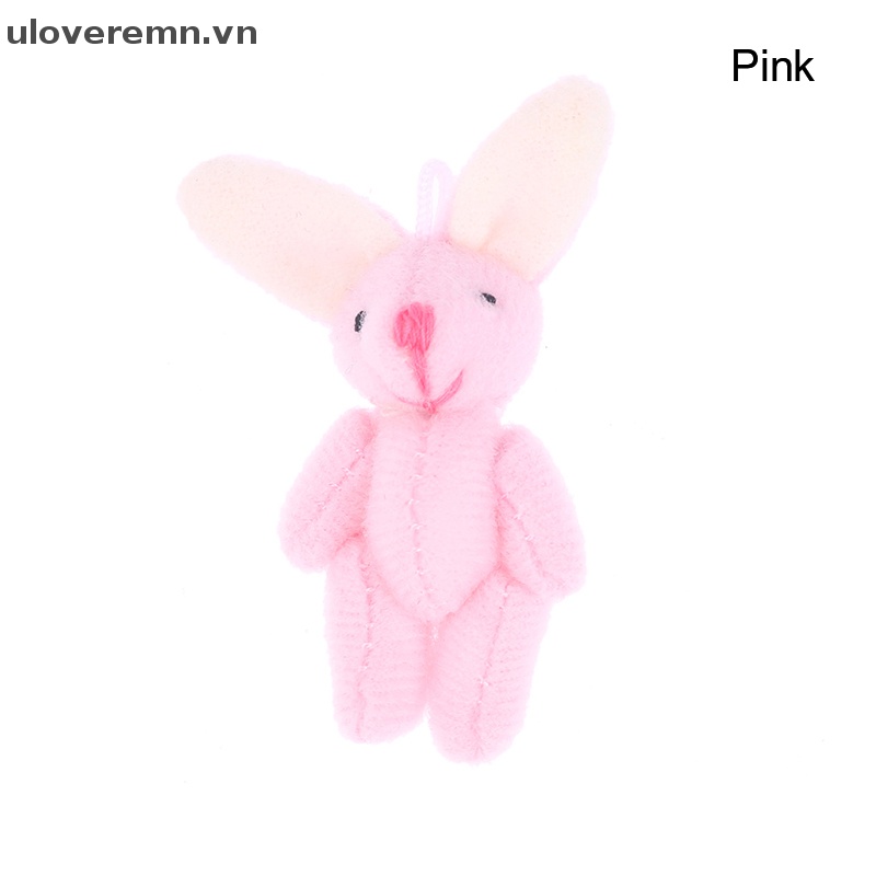 Thỏ Nhồi Bông Mềm 4.5CM Treo Móc Khóa / Ba Lô / Túi Xách Trang Trí Nhà Búp Bê
