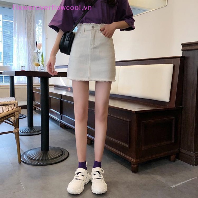 Chân Váy Jean Ngắn Dáng Chữ A Co Giãn Thời Trang Dạo Phố 2023 Cho Nữ