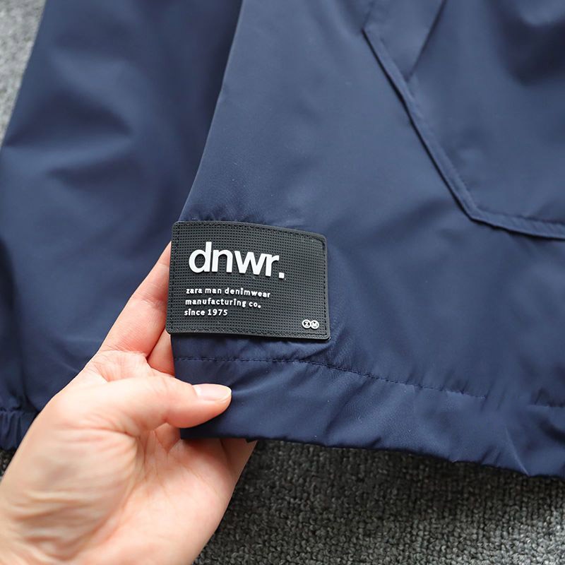 EERSHENSHI Áo Khoác Chống Gió Chống Thấm Nước Có Mũ Trùm Phối Khóa Kéo Thời Trang Dành Cho Nam