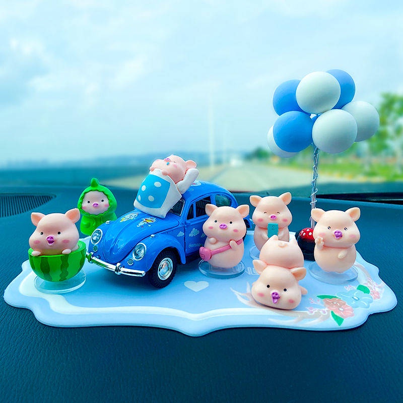 New Piggy Car Decoration Vehicle Center Console Personalized Creative Car Decoration Car Interior Decorations Goddess Style baln
