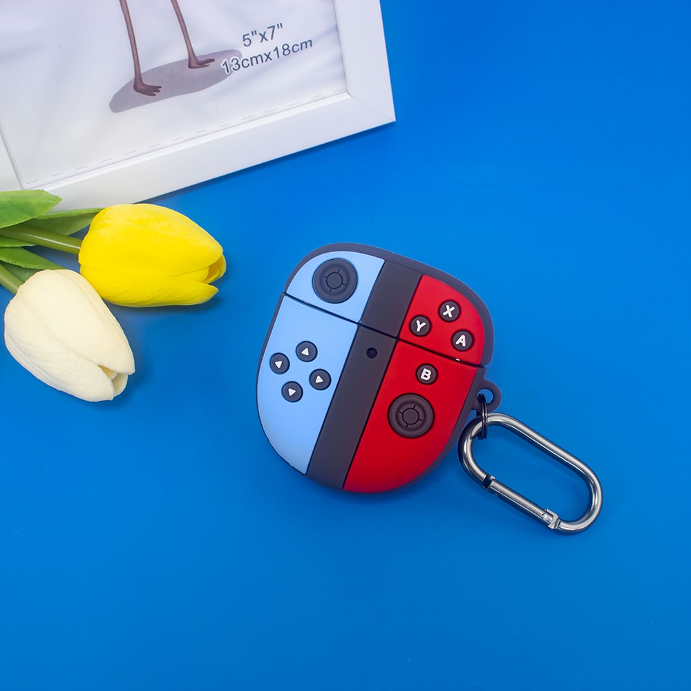 For Bose QuietComfort Earbuds II Case Silicone Headphone Box Cover 3D Cartoon Games Console Earphone Sleeve with Hook Waterproof